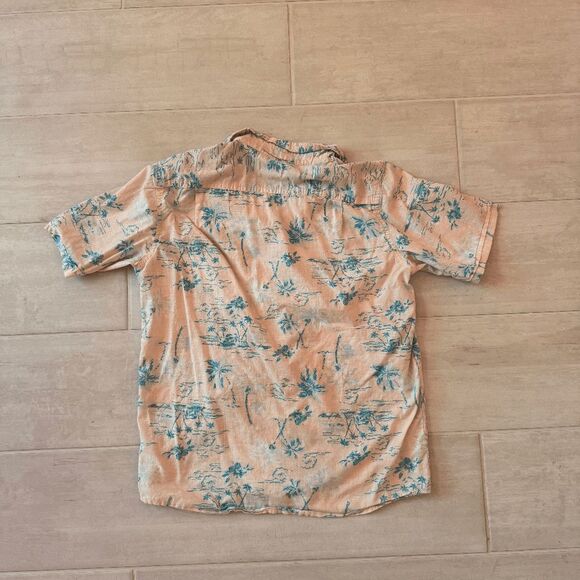 George Men Button Up Shirt M (38-40) Hawaii Pink Classic Fit Short Sleeve Pocket - Picture 2 of 4